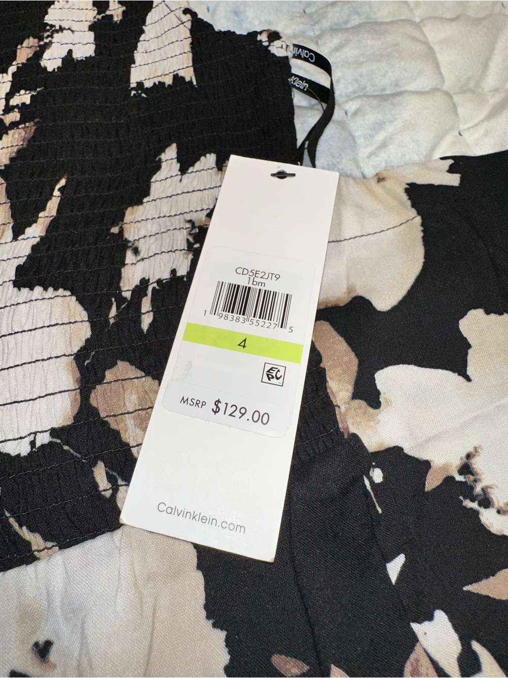 Calvin Klein Black Floral Wide-Leg Sleeveless Jumpsuit - Picture 4 of 8